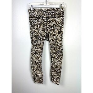Outdoor Voices Leopard Print High Waisted Leggings Size Medium Athletic Gym Yoga